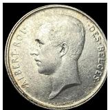 1910 Belgium Silver 1 Franc UNCIRCULATED