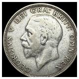 1931 Great Britain Silver 1 Florin NEARLY UNCIRCUL