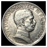 1917 Italy Silver 1 Lire HIGH GRADE