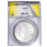 1887 Morgan Silver Dollar ANACS MS63