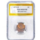 1971-D Lincoln Memorial Cent PGA MS64 RB Off-Cente
