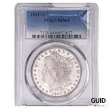 1881-O Morgan Silver Dollar PCGS MS64