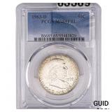 1963-D Franklin Half Dollar PCGS MS65 FBL