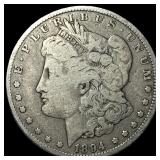 1894-O Silver Morgan Dollar ABOUT UNCIRCULATED