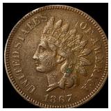 1867 Indian Head Cent NEARLY UNCIRCULATED