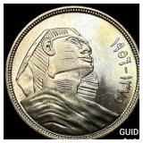 1956 Egypt Silver 20 Piastres UNCIRCULATED