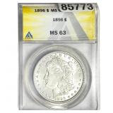 1896 Morgan Silver Dollar ANACS MS63