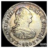 1803 Colonial Spain Silver 1/2 Reale HIGH GRADE