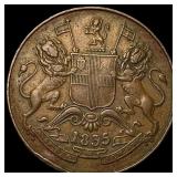 1835 East India Company Half Copper Anna CHOICE AU