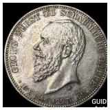 1911 Germany Silver 3 Marks CHOICE AU