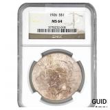 1926 Silver Peace Dollar NGC MS64