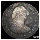 1780 Colonial Spain Silver 4 Reales NEARLY UNCIRCU