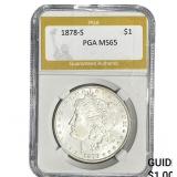 1878-S Morgan Silver Dollar PGA MS65