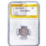 1922 No D Wheat Cent PGA MS62+