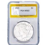 1923 Silver Peace Dollar PGA MS63