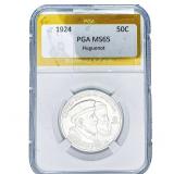 1924 Huguenot Half Dollar PGA MS65
