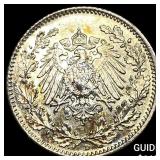 1918 Germany Silver Half Mark GEM BU