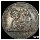 1894 Guatemala Silver 1 Peso HIGH GRADE
