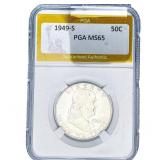 1949-S Franklin Half Dollar PGA MS65