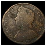 1730 Great Britain George II Copper Farthing LIGHT