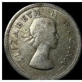 1954 South Africa Silver 2 1/2 Shillings  UNCIRCU