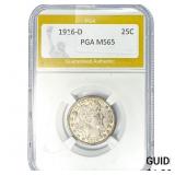 1916-D Barber Quarter PGA MS65