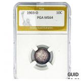 1903-O Barber Dime PGA MS64