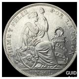 1916 Peru Silver 1 Sol UNCIRCULATED