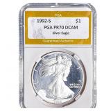 1992-S Silver Eagle PGA PR70 DCAM