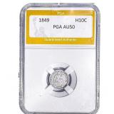 1849 Seated Liberty Half Dime PGA AU50