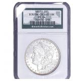 1887 Morgan Silver Dollar NGC MS64 Binion Coll.