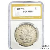 1897-O Morgan Silver Dollar PGA MS61