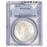 1885-O Morgan Silver Dollar PCGS MS63