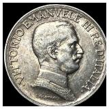 1917 Italy Silver 1 Lire HIGH GRADE