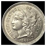 1865 Nickel Three-Cent Piece GEM BU