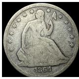 1864-S Silver Half Dollar LIGHTLY CIRCULATED