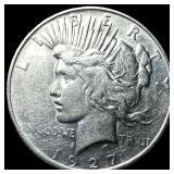 1927 Silver Peace Dollar CLOSELY UNCIRCULATED
