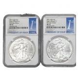 [2 Coins] 2021 Silver Eagle NGC MS70