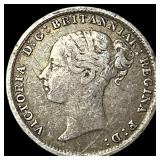 1884 Great Britain Silver 3 Pence CLOSELY UNCIRCUL