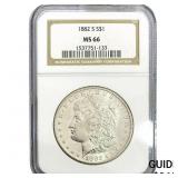 1882-S Morgan Silver Dollar NGC MS66