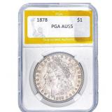 1878 Morgan Silver Dollar PGA AU55