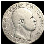 1867-B Prussia Silver Vereinsthaler ABOUT UNCIRCUL