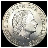 1952 Neth. Antiles Silver Gulden CHOICE AU