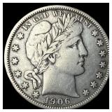 1906 Barber Half Dollar CLOSELY UNCIRCULATED