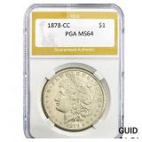 1878-CC Morgan Silver Dollar PGA MS64