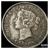 1901 Canada Silver 5 Cents - Victoria NEARLY UNCIR