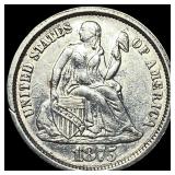 1875-S Silver Seated Liberty Dime CLOSELY UNCIRCUL