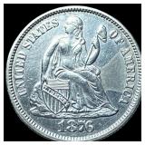 1876 Seated Liberty Dime UNCIRCULATED