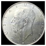 1938 Sweden Silver 2 Kroner UNCIRCULATED