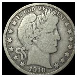 1910 Silver Half Dollar (Barber) LIGHTLY CIRCULATE
